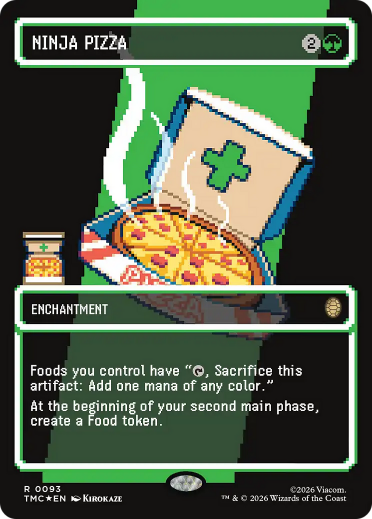 Ninja Pizza (Borderless) (Surge Foil) [Teenage Mutant Ninja Turtles Commander] | Exor Games Bridgewater