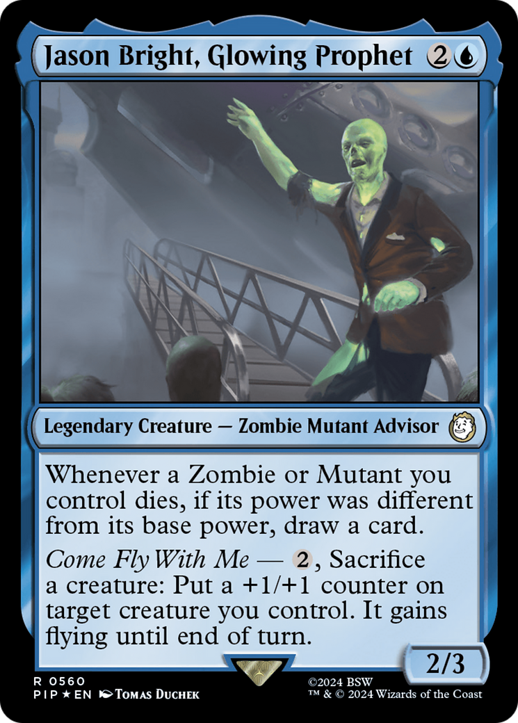 Jason Bright, Glowing Prophet (Surge Foil) [Fallout] | Exor Games Bridgewater