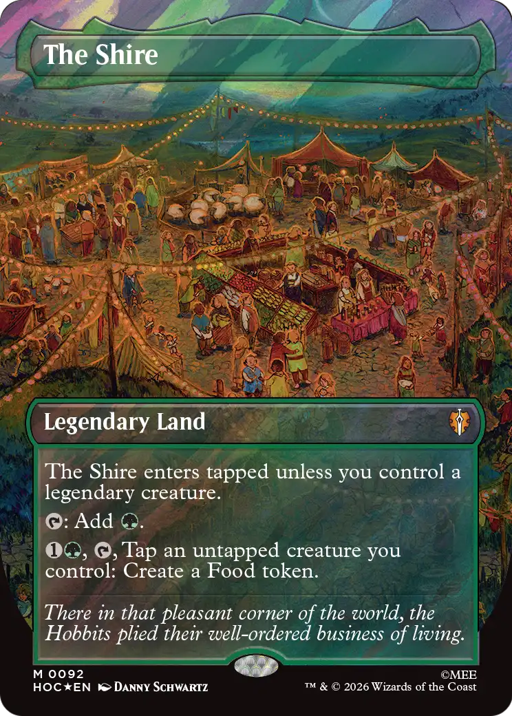 The Shire (Borderless) (Surge Foil) [The Hobbit: Eternal-Legal] | Exor Games Bridgewater