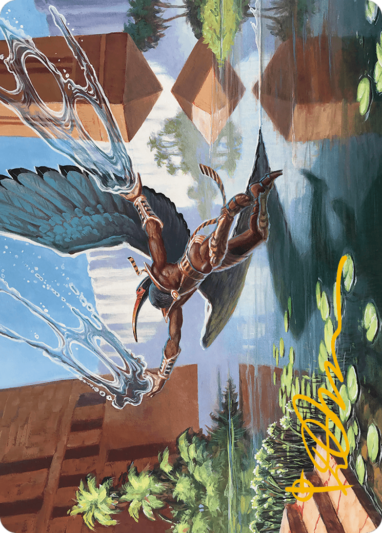 Nadu, Winged Wisdom Art Card (Gold-Stamped Signature) [Modern Horizons 3 Art Series] | Exor Games Bridgewater