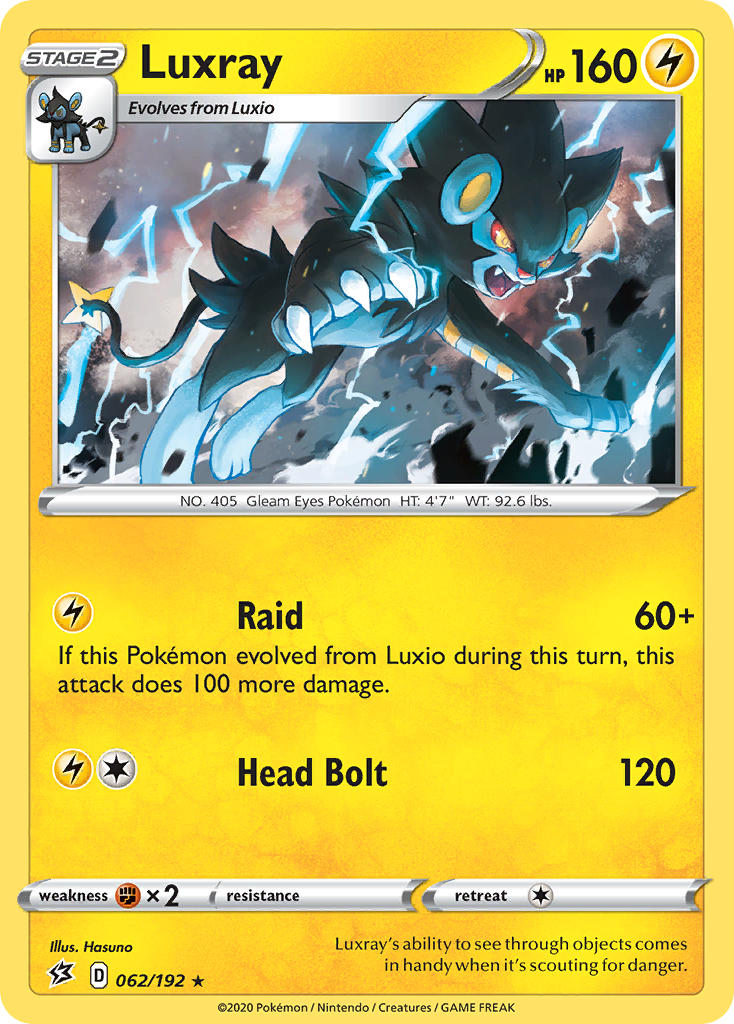 Luxray (062/192) (Theme Deck Exclusive) [Sword & Shield: Rebel Clash] | Exor Games Bridgewater