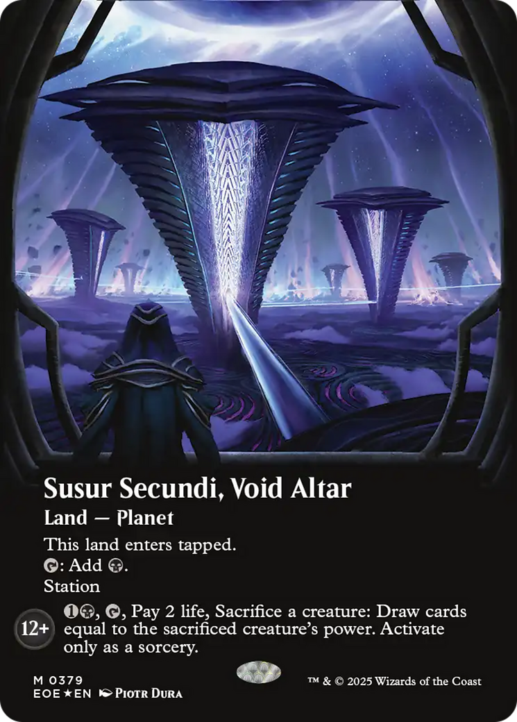 Susur Secundi, Void Altar (Borderless) (Galaxy Foil) [Edge of Eternities] | Exor Games Bridgewater