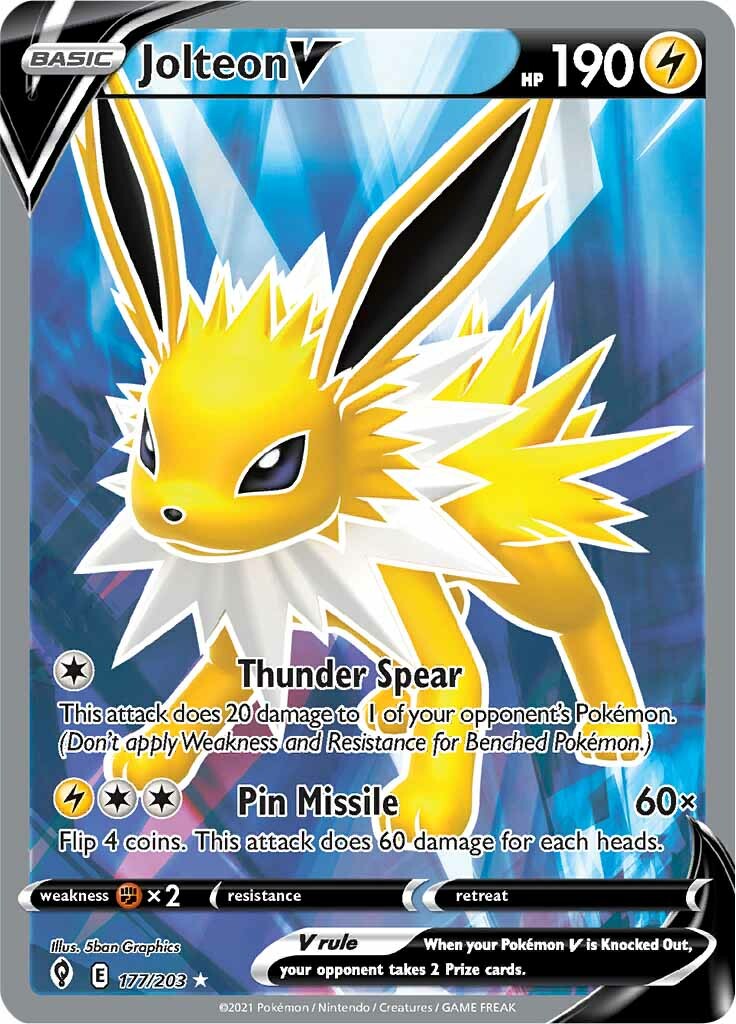 Jolteon V (177/203) [Sword & Shield: Evolving Skies] | Exor Games Bridgewater