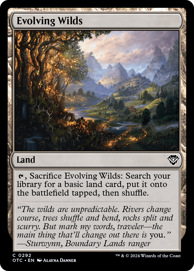 Evolving Wilds [Outlaws of Thunder Junction Commander] | Exor Games Bridgewater