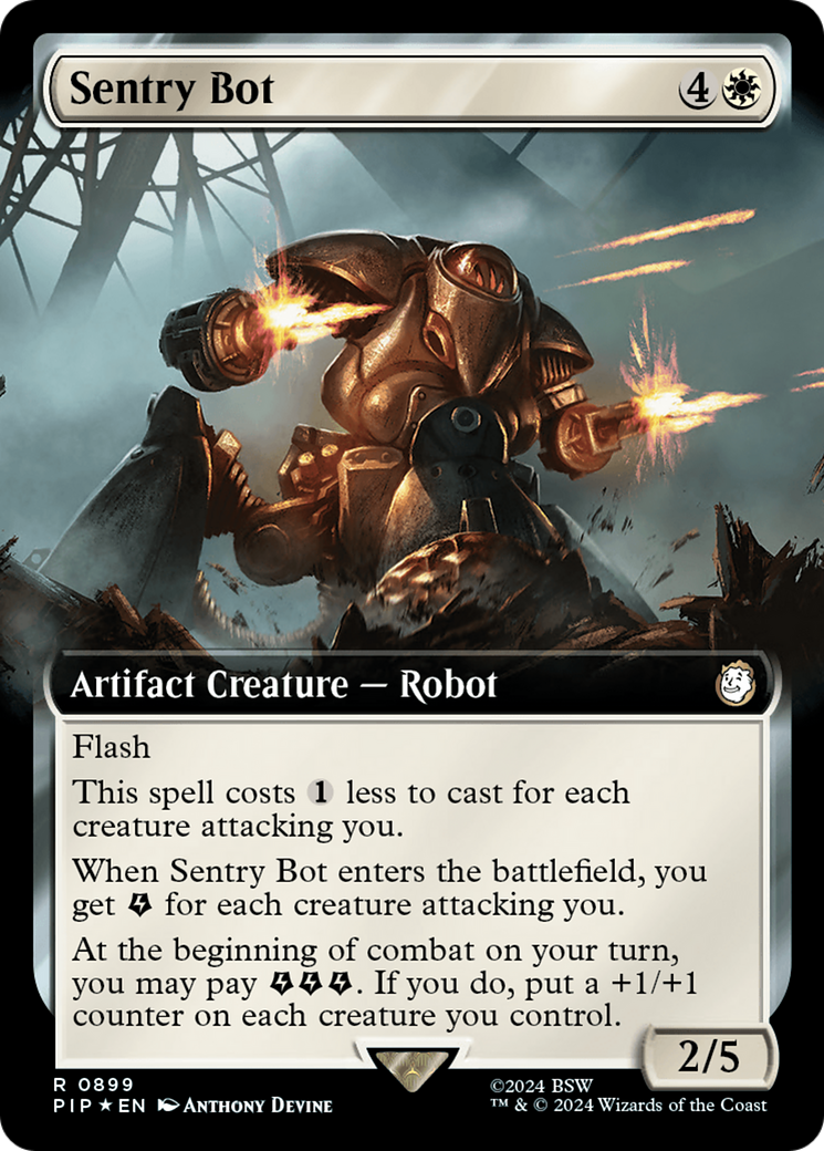 Sentry Bot (Extended Art) (Surge Foil) [Fallout] | Exor Games Bridgewater