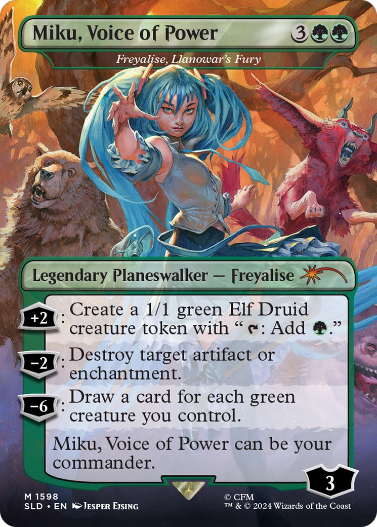 Miku, Voice of Power - Freyalise, Llanowar's Fury [Secret Lair Drop Series] | Exor Games Bridgewater