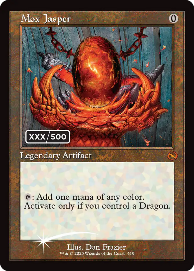 Mox Jasper (Serial Numbered) [Tarkir: Dragonstorm] | Exor Games Bridgewater