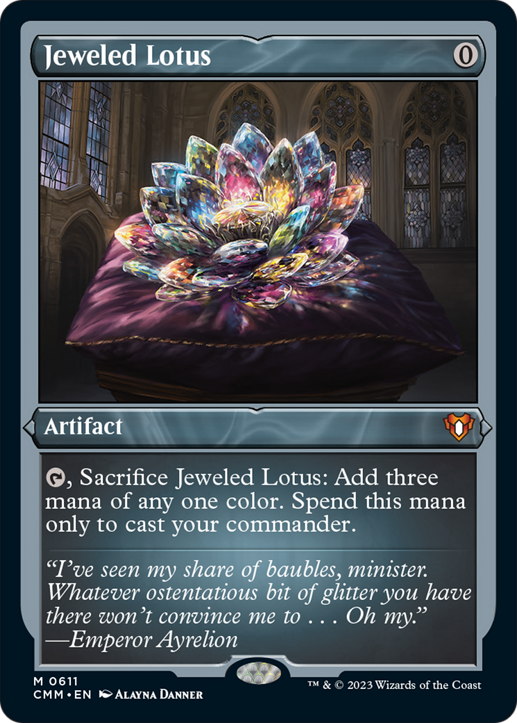 Jeweled Lotus (Foil Etched) [Commander Masters] | Exor Games Bridgewater