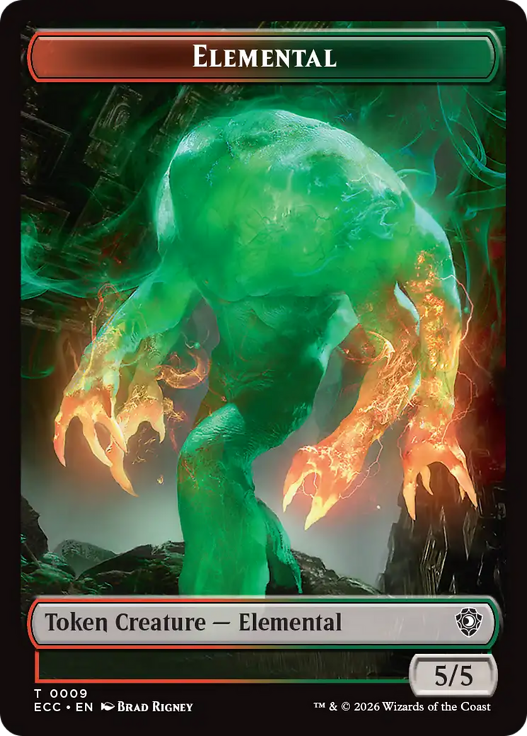Rhino Warrior // Elemental (0009) Double-Sided Token [Lorwyn Eclipsed Tokens] | Exor Games Bridgewater
