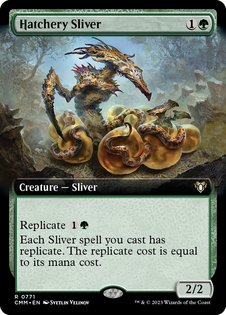 Hatchery Sliver (Extended Art) [Commander Masters] | Exor Games Bridgewater