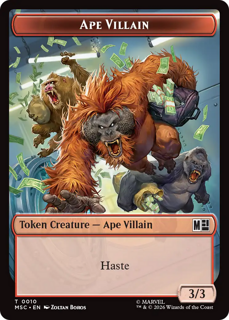 Shapeshifter // Ape Villain Double-Sided Token [Marvel Super Heroes Commander Tokens] | Exor Games Bridgewater