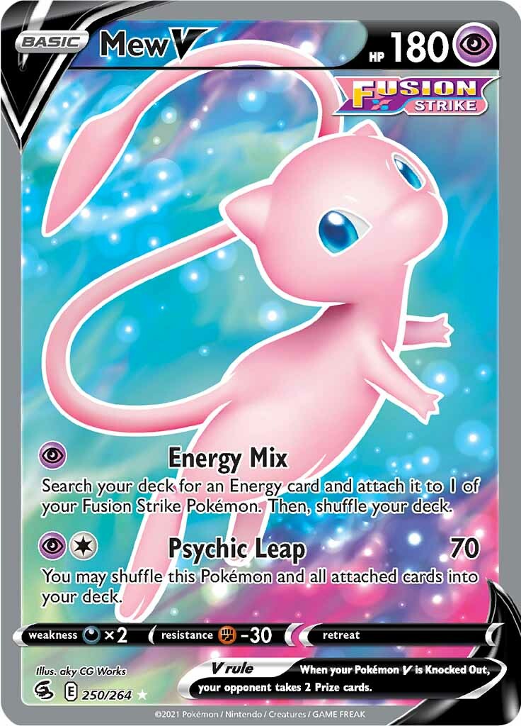 Mew V (250/264) [Sword & Shield: Fusion Strike] | Exor Games Bridgewater