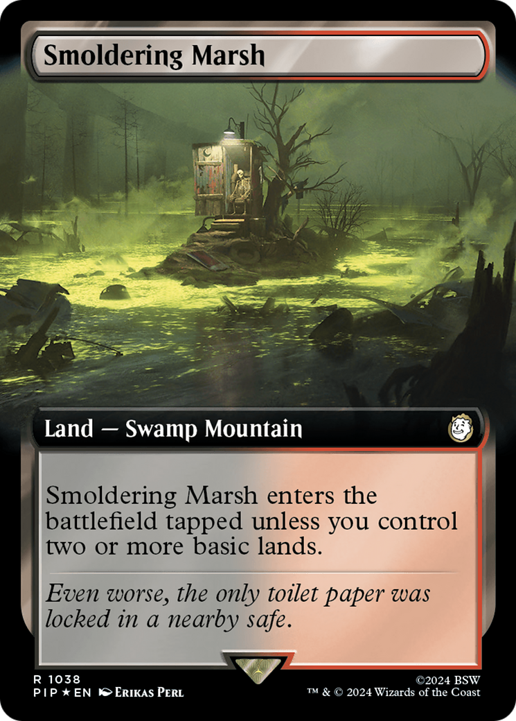 Smoldering Marsh (Extended Art) (Surge Foil) [Fallout] | Exor Games Bridgewater