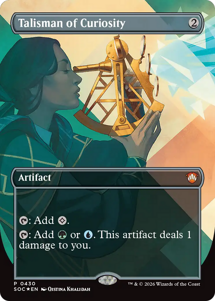 Talisman of Curiosity (Borderless) [Secrets of Strixhaven Commander] | Exor Games Bridgewater