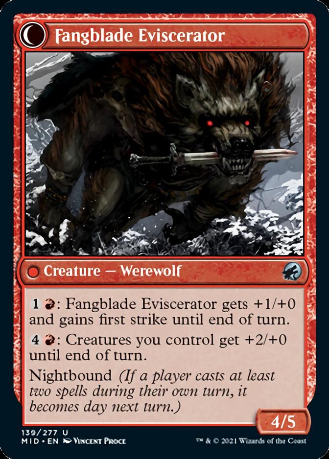 Fangblade Brigand // Fangblade Eviscerator [Innistrad: Midnight Hunt] | Exor Games Bridgewater