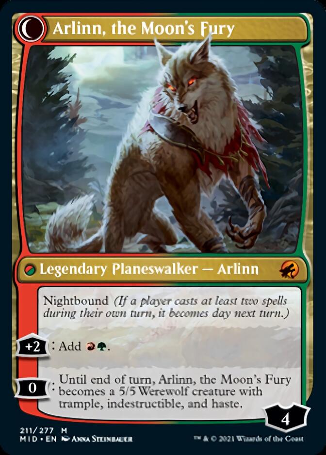 Arlinn, the Pack's Hope // Arlinn, the Moon's Fury [Innistrad: Midnight Hunt] | Exor Games Bridgewater