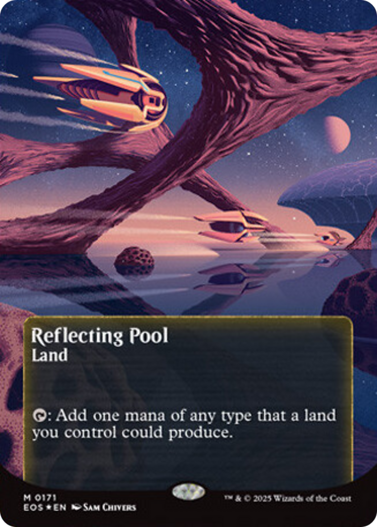 Reflecting Pool (0171) (Borderless) (Galaxy Foil) [Edge of Eternities: Stellar Sights] | Exor Games Bridgewater