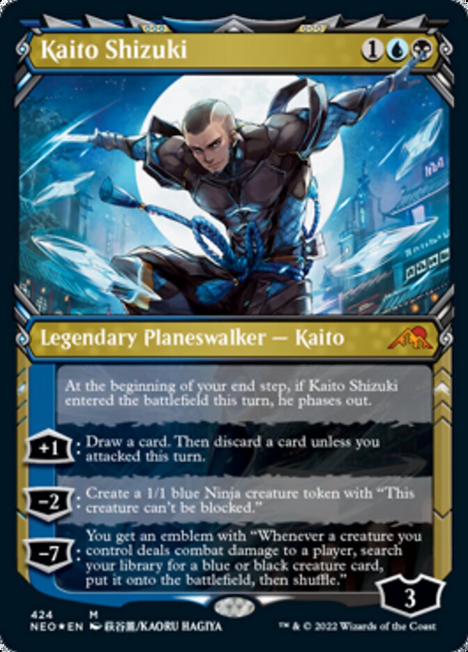 Kaito Shizuki (Showcase) (Foil Etched) [Kamigawa: Neon Dynasty] | Exor Games Bridgewater