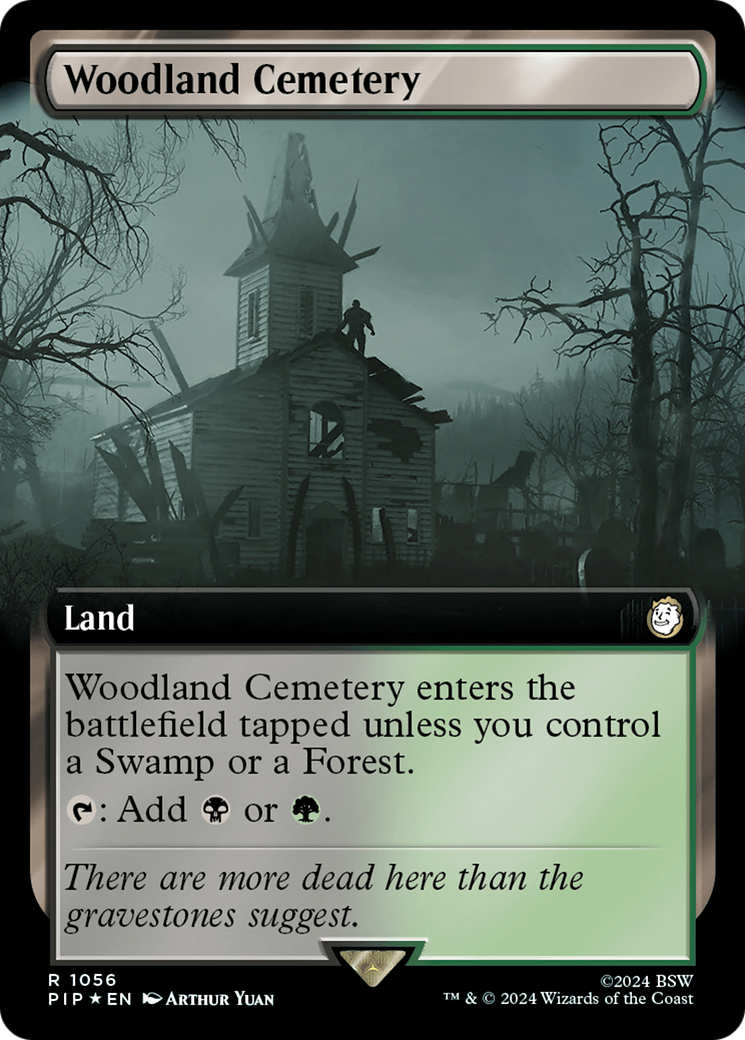 Woodland Cemetery (Extended Art) (Surge Foil) [Fallout] | Exor Games Bridgewater