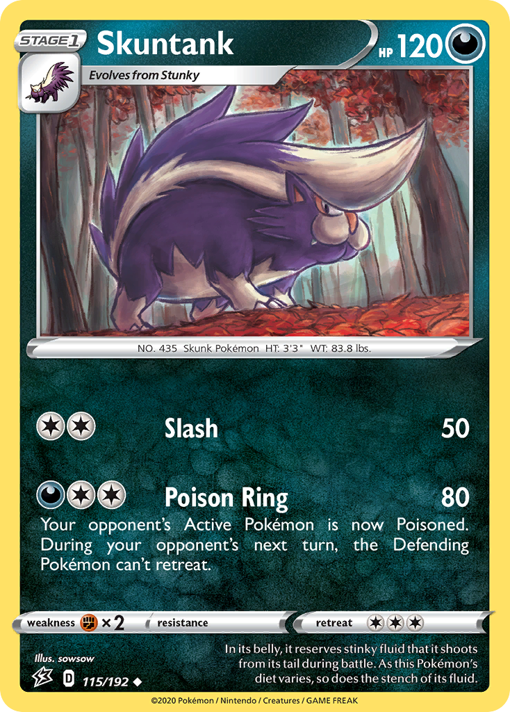 Skuntank (115/192) [Sword & Shield: Rebel Clash] | Exor Games Bridgewater