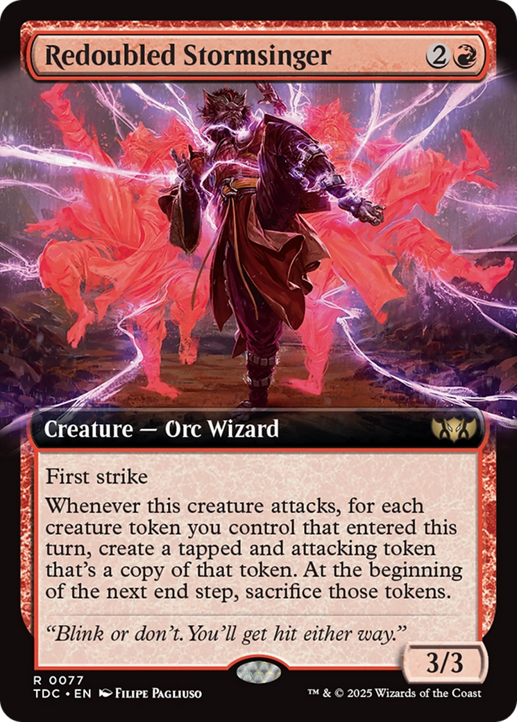 Redoubled Stormsinger (Extended Art) [Tarkir: Dragonstorm Commander] | Exor Games Bridgewater