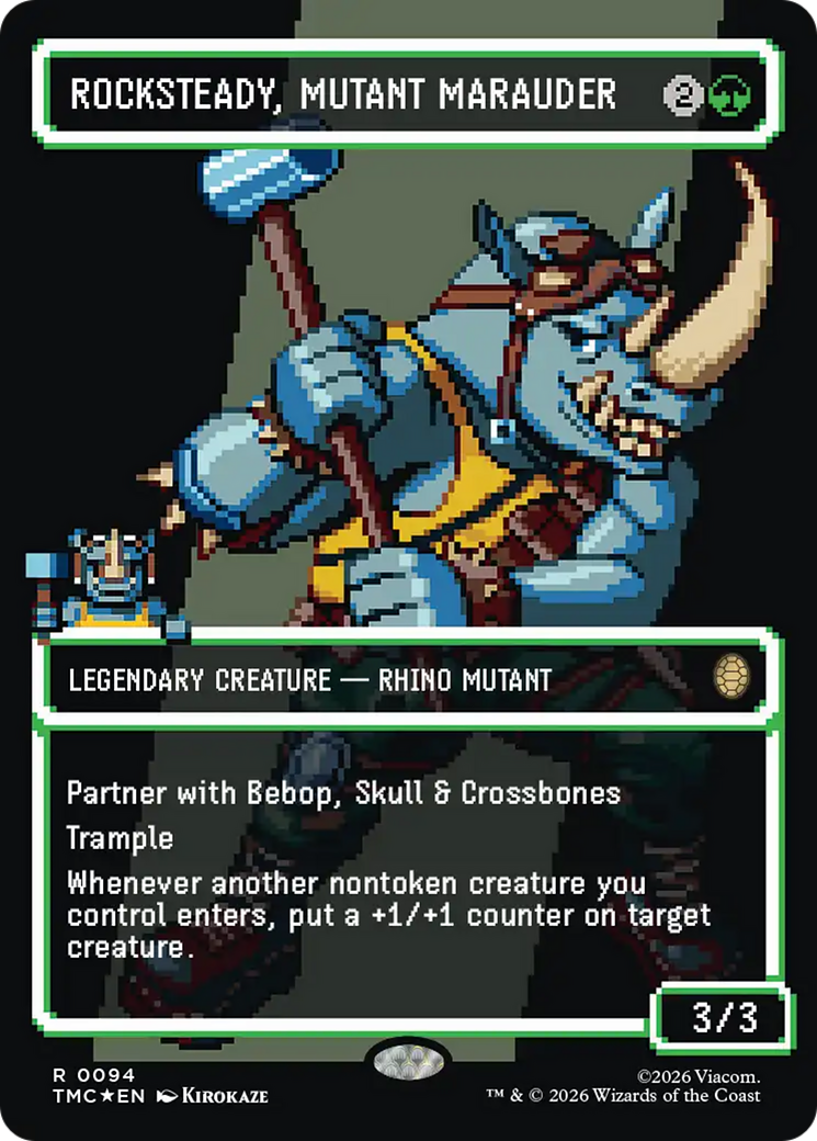 Rocksteady, Mutant Marauder (Borderless) (Surge Foil) [Teenage Mutant Ninja Turtles Commander] | Exor Games Bridgewater