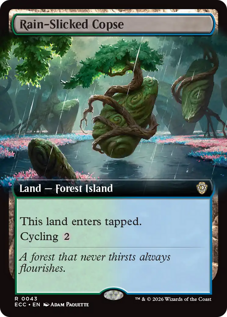 Rain-Slicked Copse (Extended Art) [Lorwyn Eclipsed Commander] | Exor Games Bridgewater