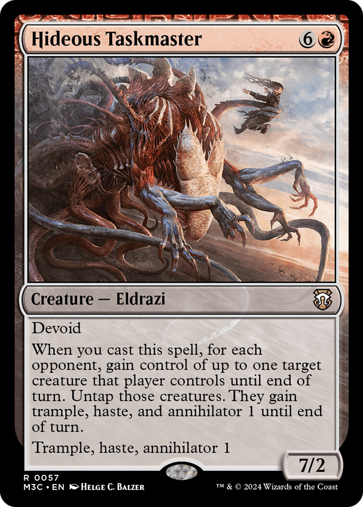 Hideous Taskmaster (Ripple Foil) [Modern Horizons 3 Commander] | Exor Games Bridgewater