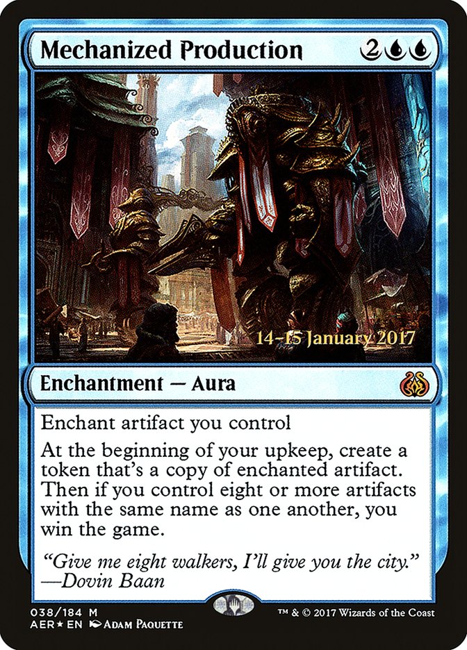 Mechanized Production [Aether Revolt Prerelease Promos] | Exor Games Bridgewater