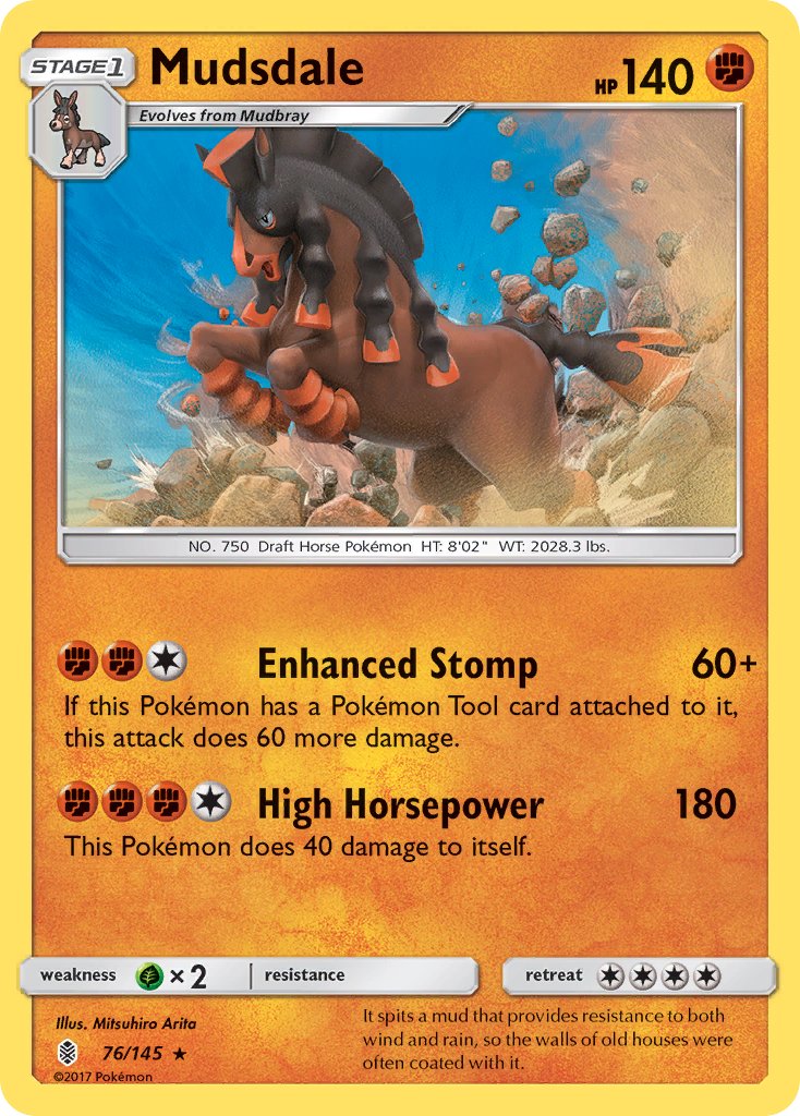 Mudsdale (76/145) (Prerelease Kit Exclusive) (Theme Deck Exclusive) [Sun & Moon: Guardians Rising] | Exor Games Bridgewater