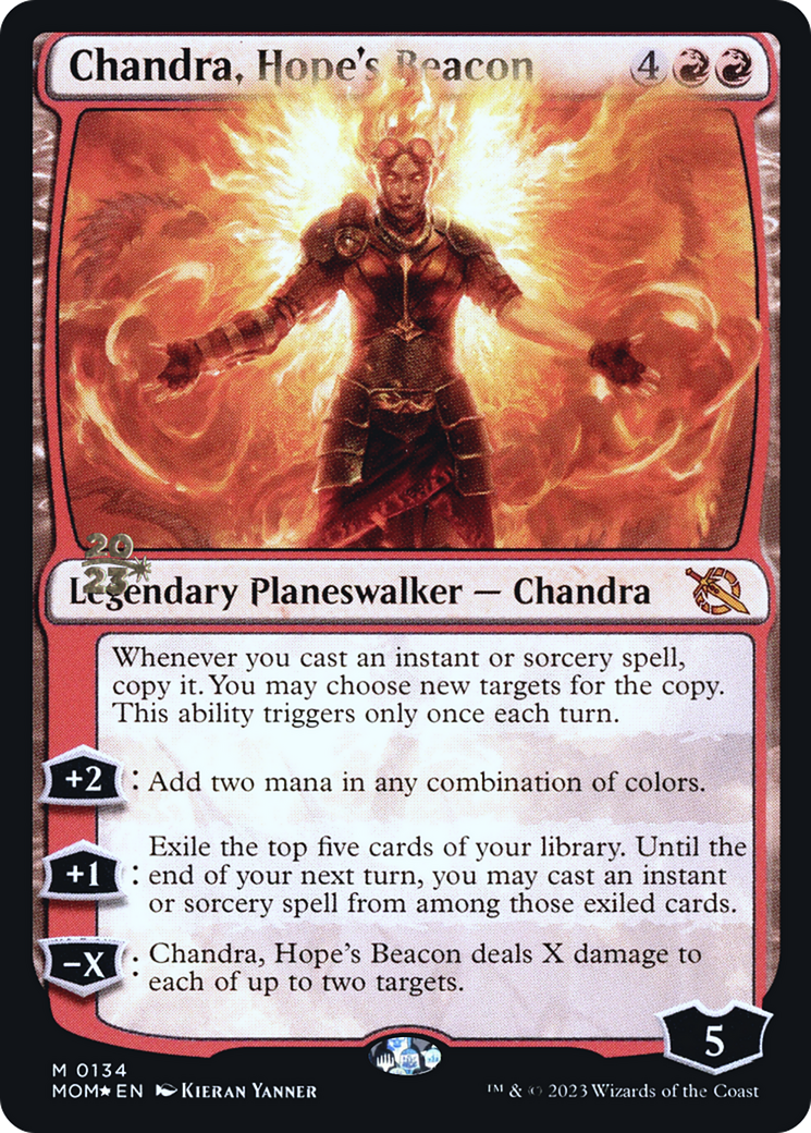 Chandra, Hope's Beacon [March of the Machine Prerelease Promos] | Exor Games Bridgewater