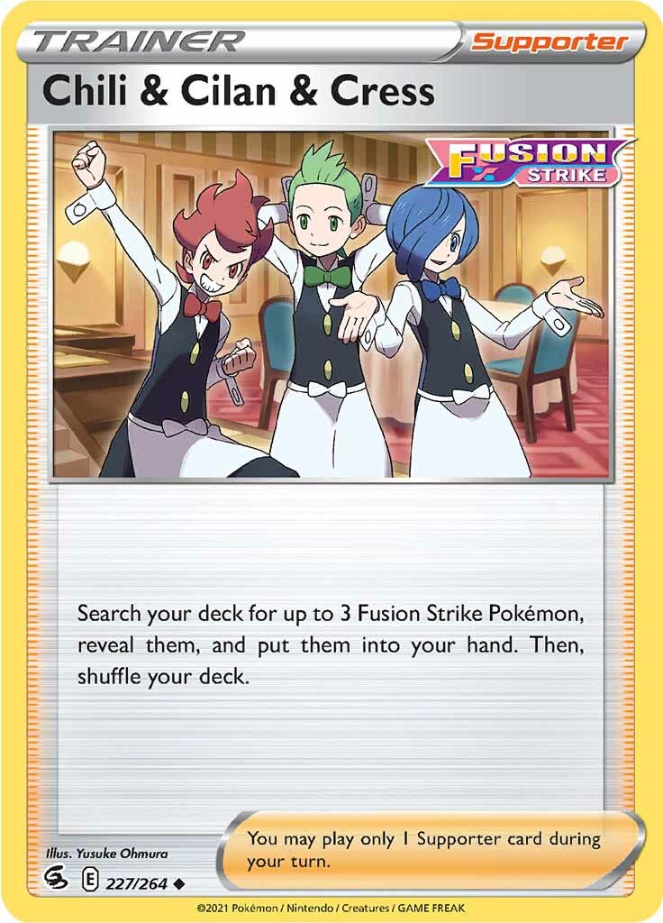 Chili & Cilan & Cress (227/264) [Sword & Shield: Fusion Strike] | Exor Games Bridgewater