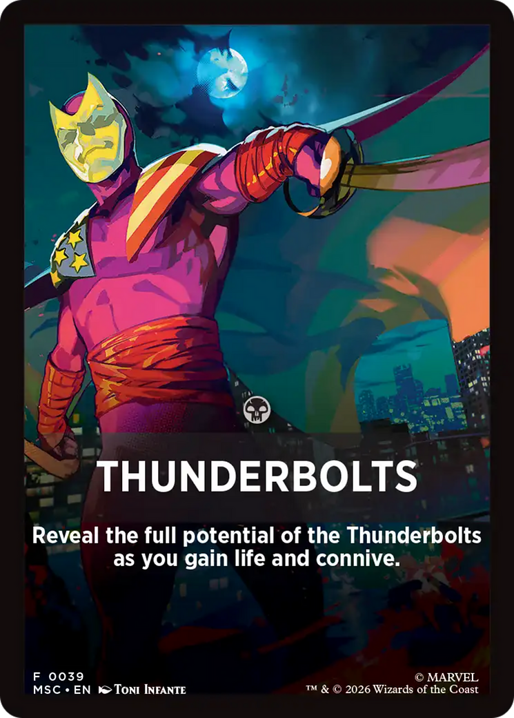 Thunderbolts Theme Card [Marvel Super Heroes Commander] | Exor Games Bridgewater