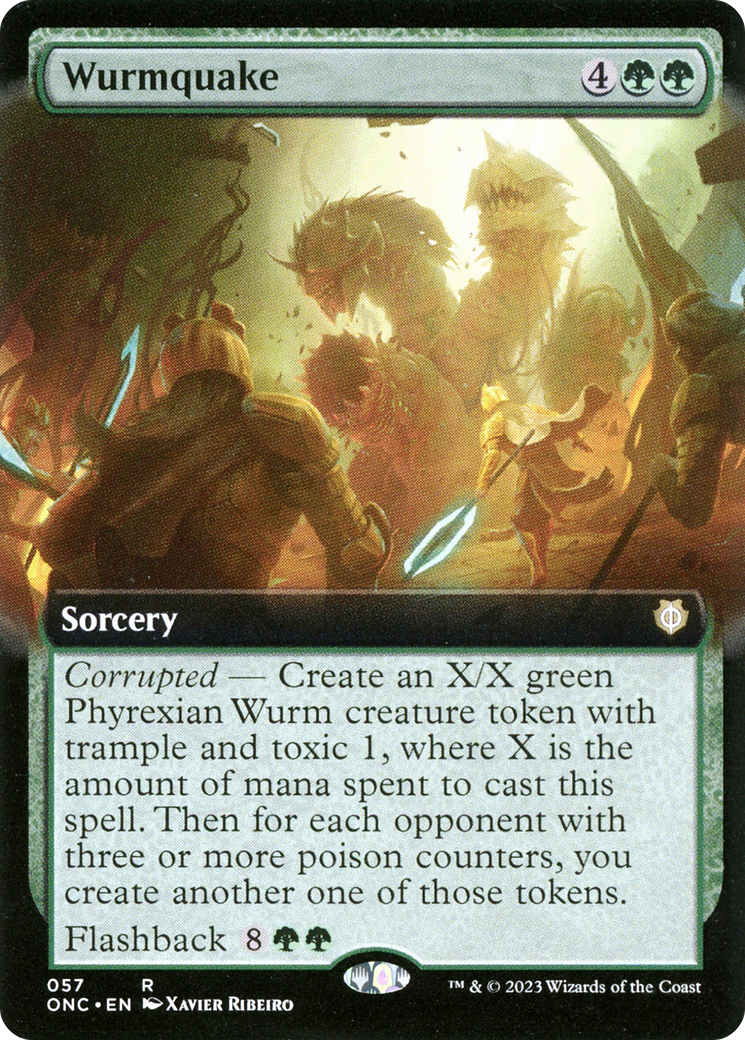 Wurmquake (Extended Art) [Phyrexia: All Will Be One Commander] | Exor Games Bridgewater