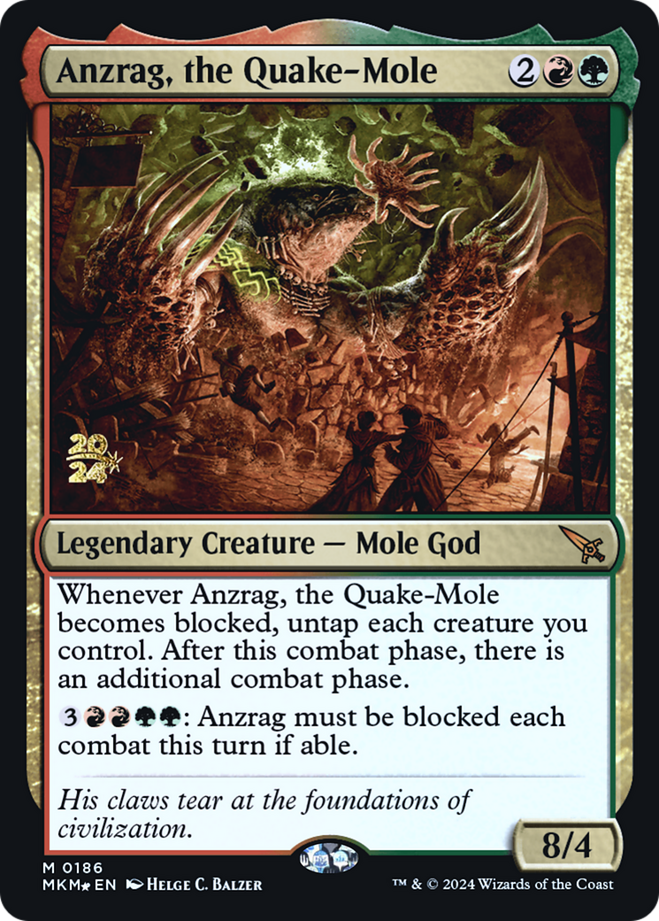 Anzrag, the Quake-Mole [Murders at Karlov Manor Prerelease Promos] | Exor Games Bridgewater