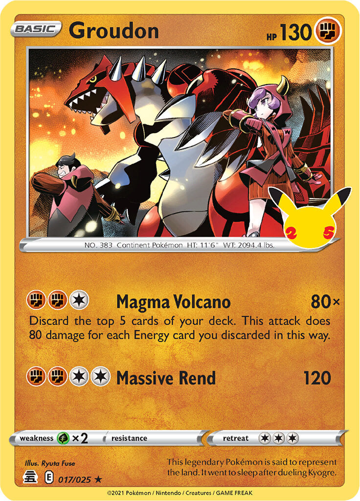 Groudon (017/025) [Celebrations: 25th Anniversary] | Exor Games Bridgewater