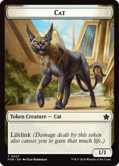 Cat (0027) // Phyrexian Goblin Double-Sided Token [Foundations Tokens] | Exor Games Bridgewater