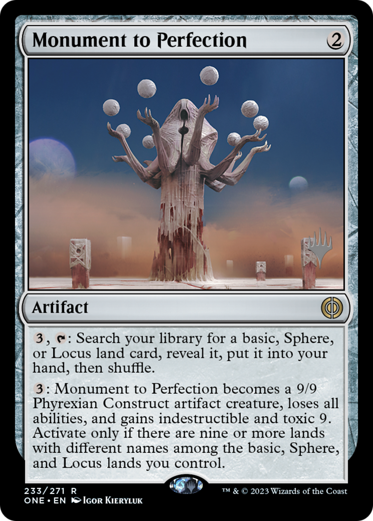 Monument to Perfection (Promo Pack) [Phyrexia: All Will Be One Promos] | Exor Games Bridgewater