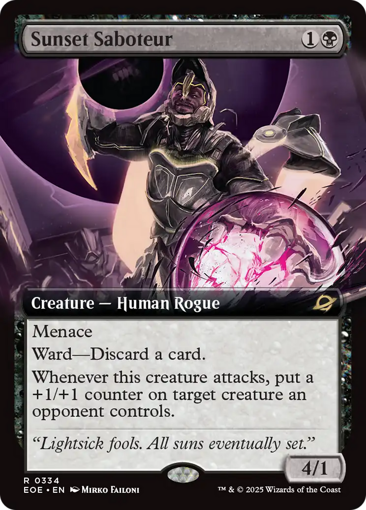 Sunset Saboteur (Extended Art) [Edge of Eternities] | Exor Games Bridgewater