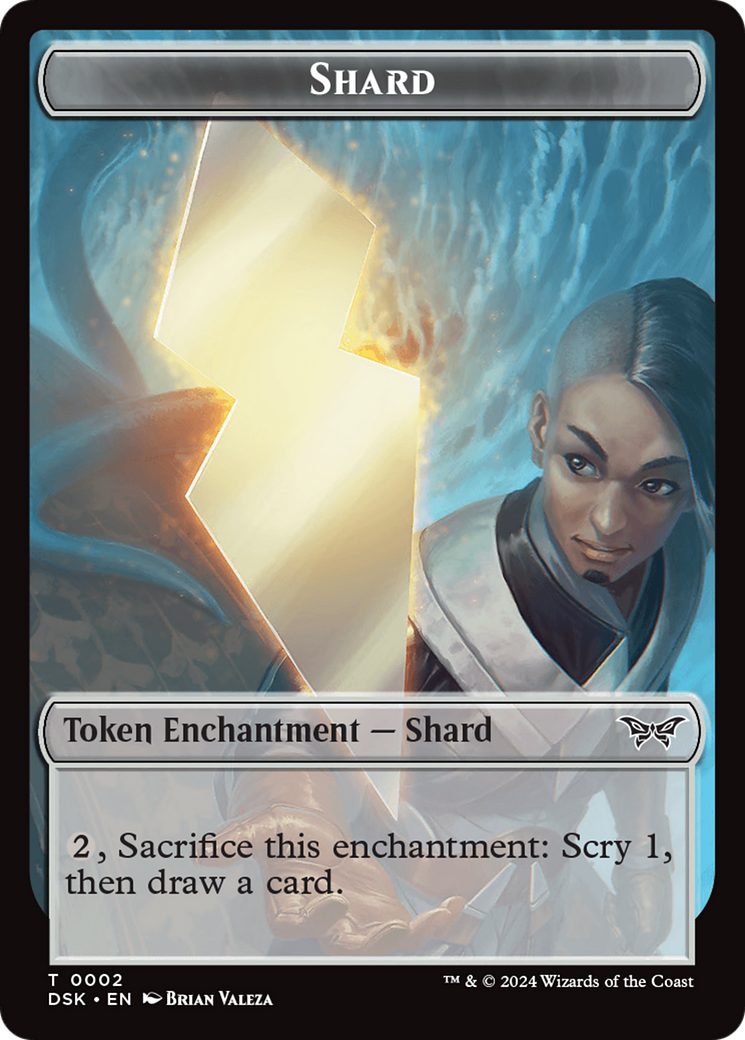 Glimmer // Shard Double-Sided Token [Duskmourn: House of Horror Tokens] | Exor Games Bridgewater