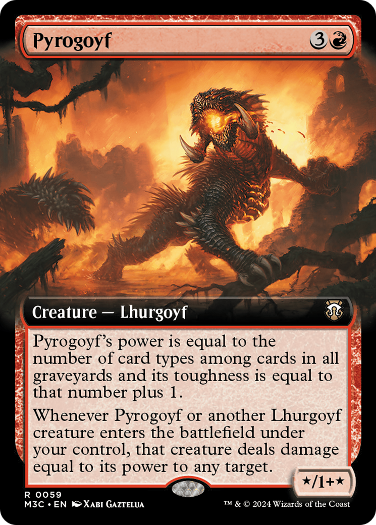 Pyrogoyf (Extended Art) [Modern Horizons 3 Commander] | Exor Games Bridgewater