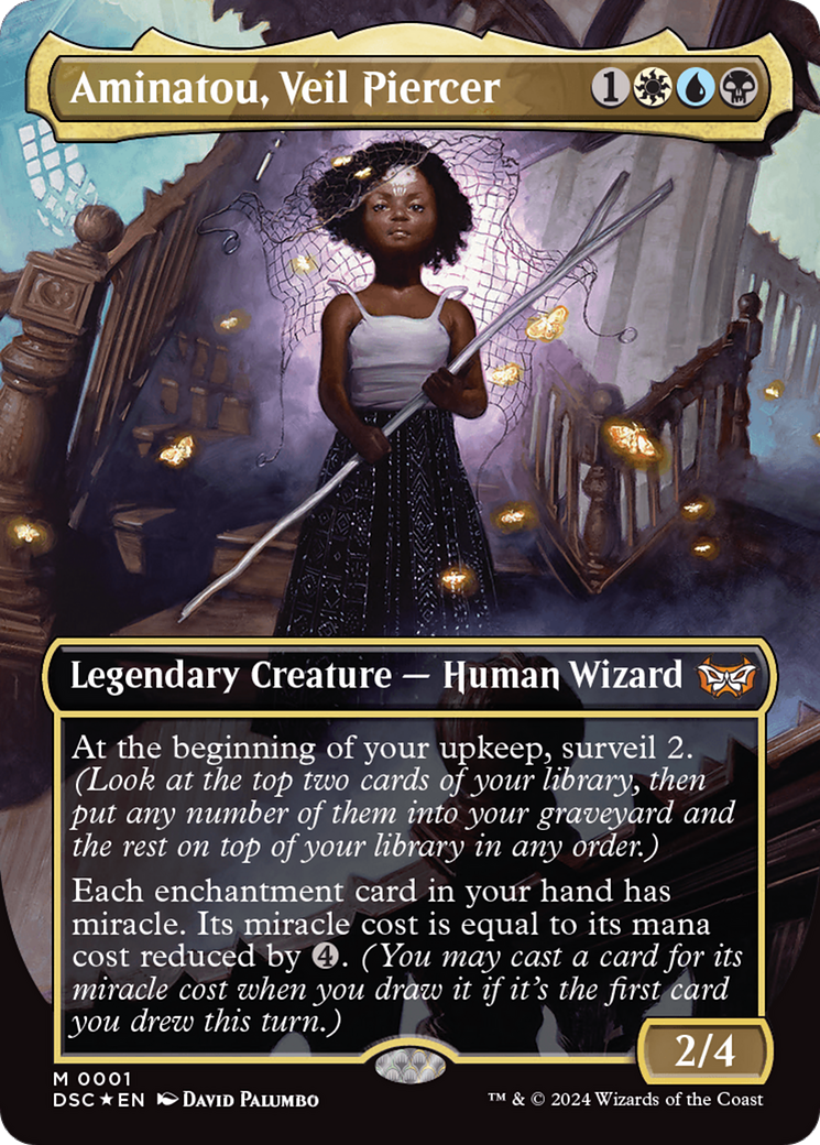 Aminatou, Veil Piercer (Borderless) [Duskmourn: House of Horror Commander] | Exor Games Bridgewater