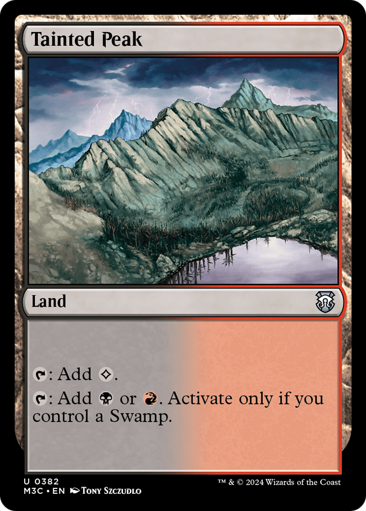 Tainted Peak (Ripple Foil) [Modern Horizons 3 Commander] | Exor Games Bridgewater