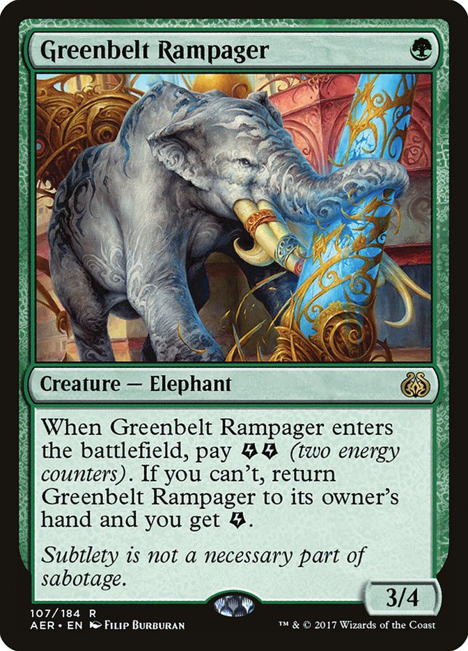 Greenbelt Rampager [Aether Revolt] | Exor Games Bridgewater