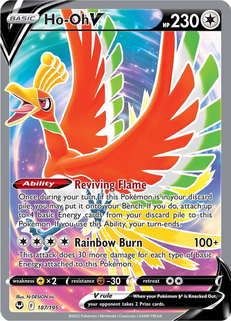 Ho-oh V (187/195) [Sword & Shield: Silver Tempest] | Exor Games Bridgewater