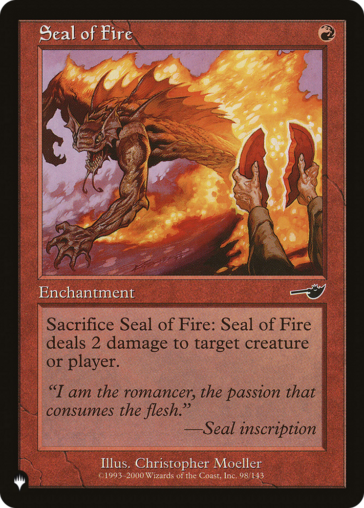 Seal of Fire [The List Reprints] | Exor Games Bridgewater