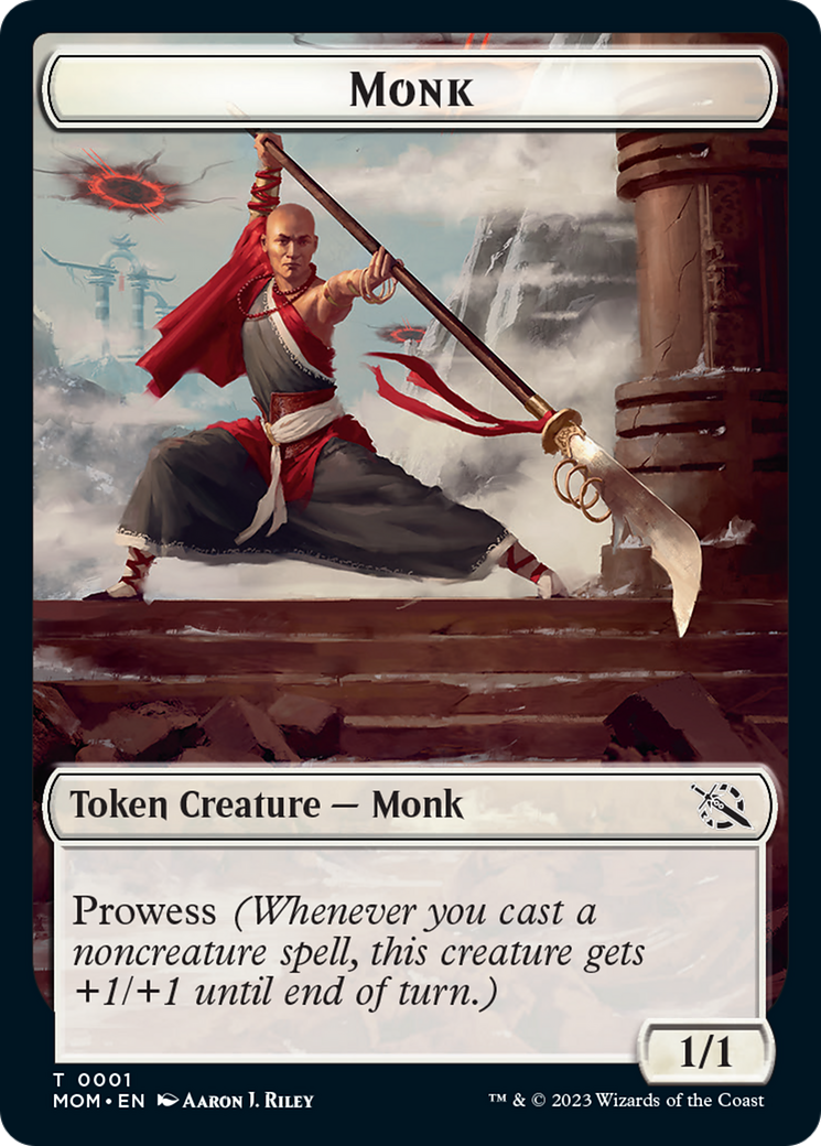 Monk // Phyrexian Hydra (11) Double-Sided Token [March of the Machine Tokens] | Exor Games Bridgewater