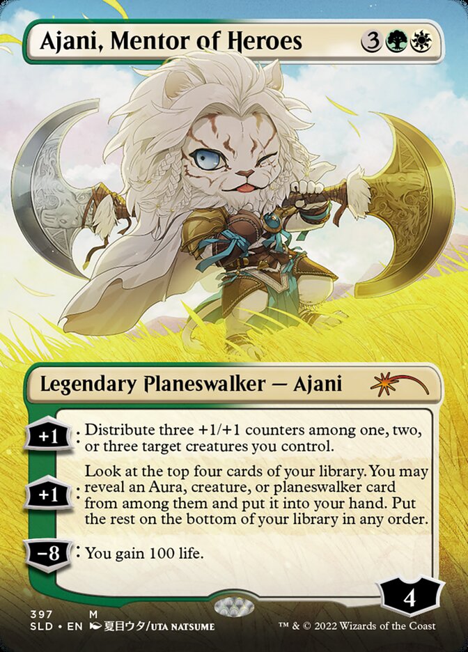 Ajani, Mentor of Heroes (Borderless) [Secret Lair Drop Series] | Exor Games Bridgewater