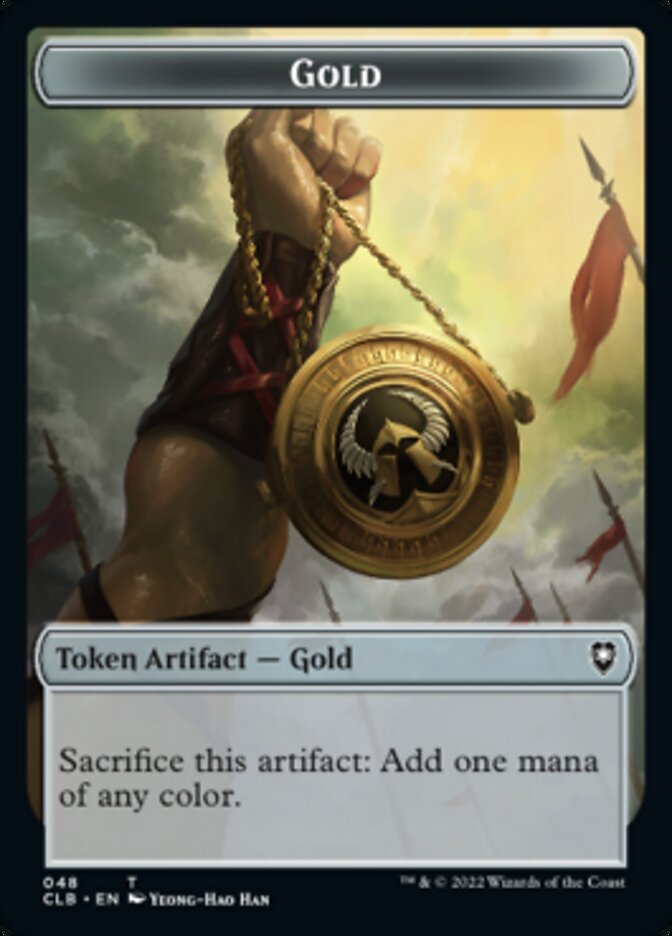 Gold // Dragon Double-Sided Token [Commander Legends: Battle for Baldur's Gate Tokens] | Exor Games Bridgewater