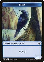Elf Warrior // Bird Double-Sided Token [Kaldheim Tokens] | Exor Games Bridgewater